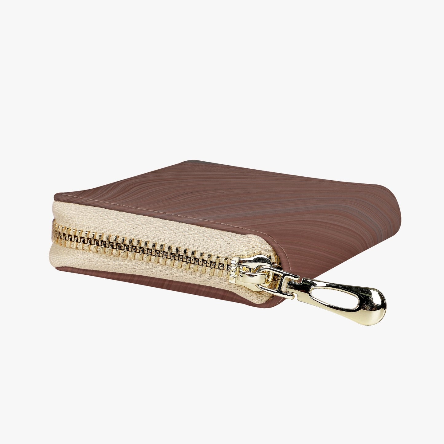 Pink Sandstone Short Type Zipper Card Holder
