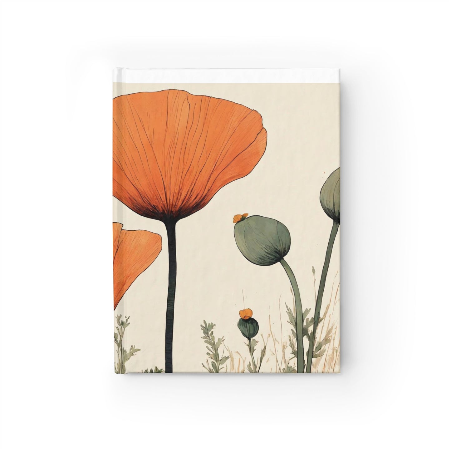 California Poppy hardcover notebook cover