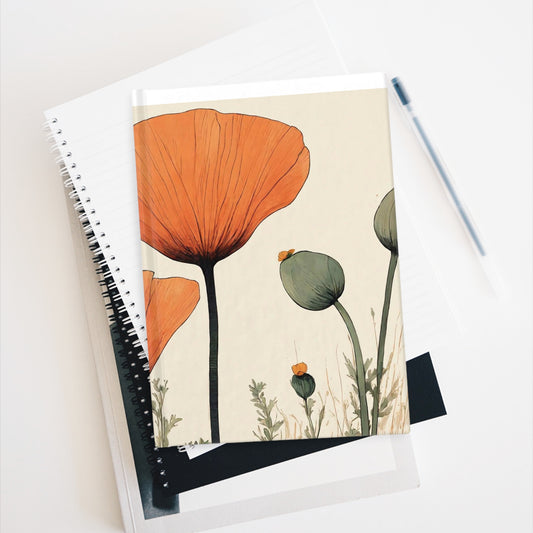 California Poppy hardcover notebook - no lines