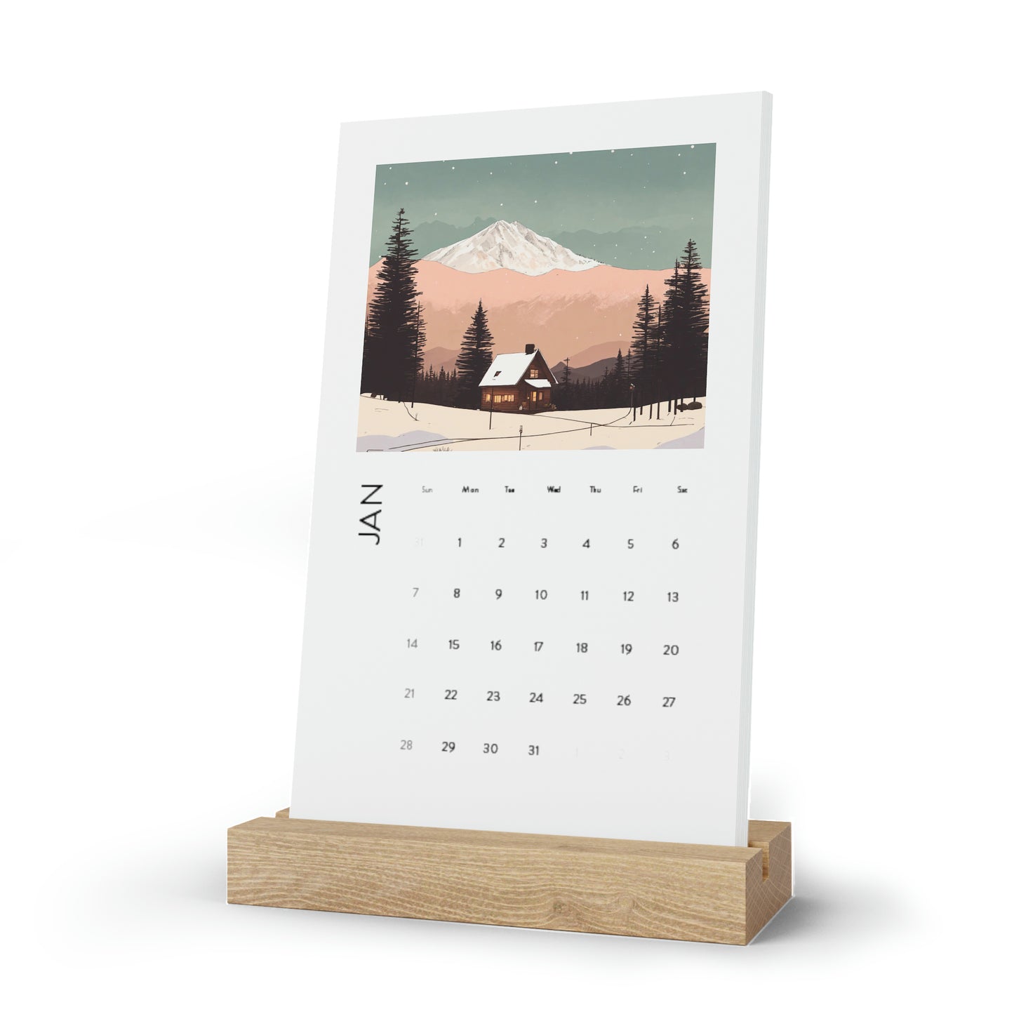 California High Desert Vertical Desk Calendar (2024)