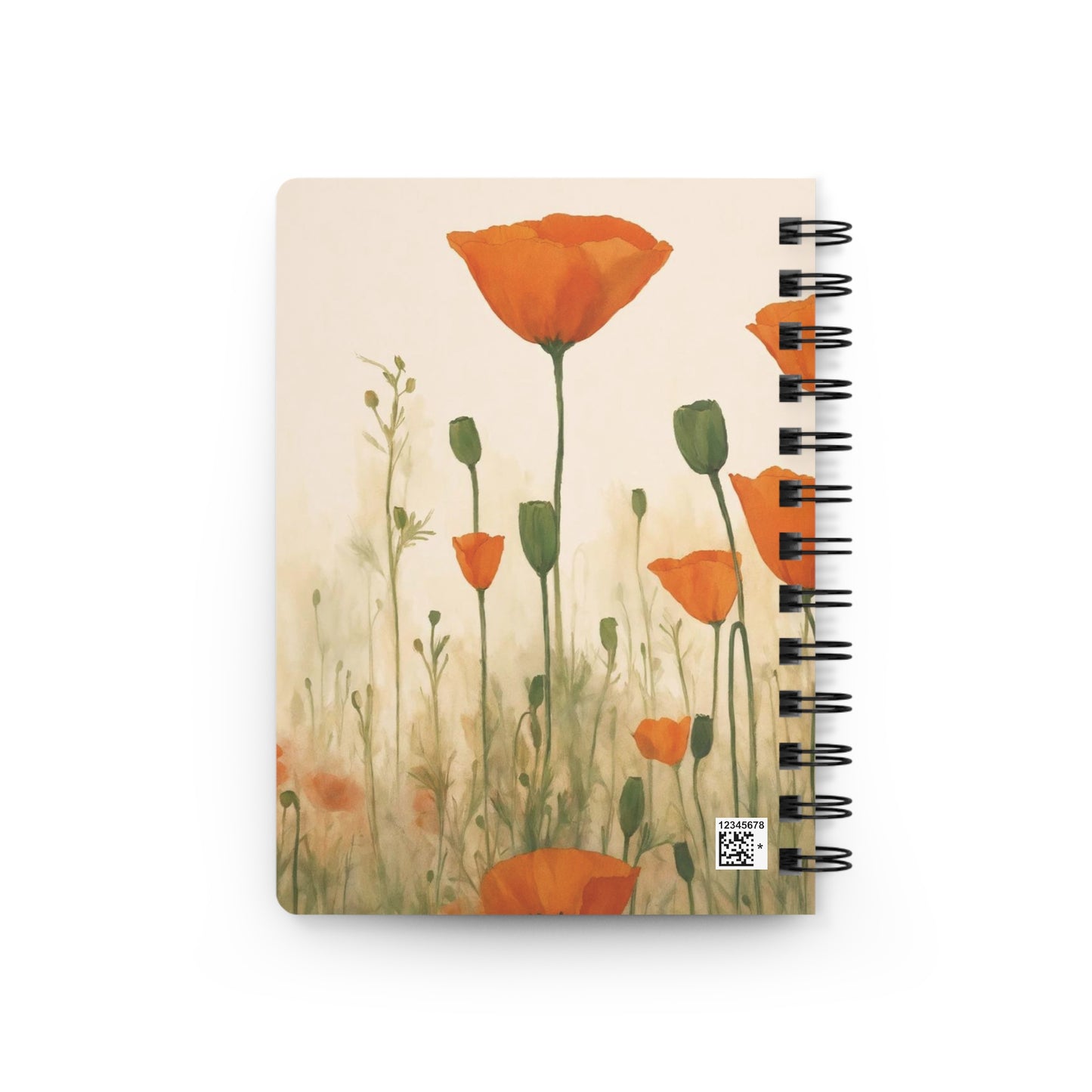 Poppy Field Spiral Bound Journal