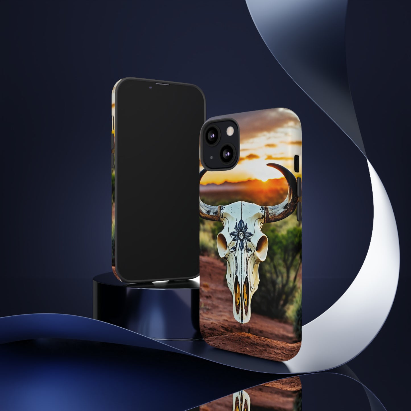 iPhone Cases - Cow Skull