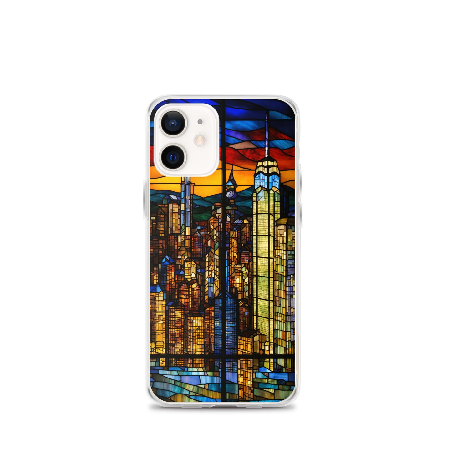 iPhone Clear Case - City Skyline in Stained Glass