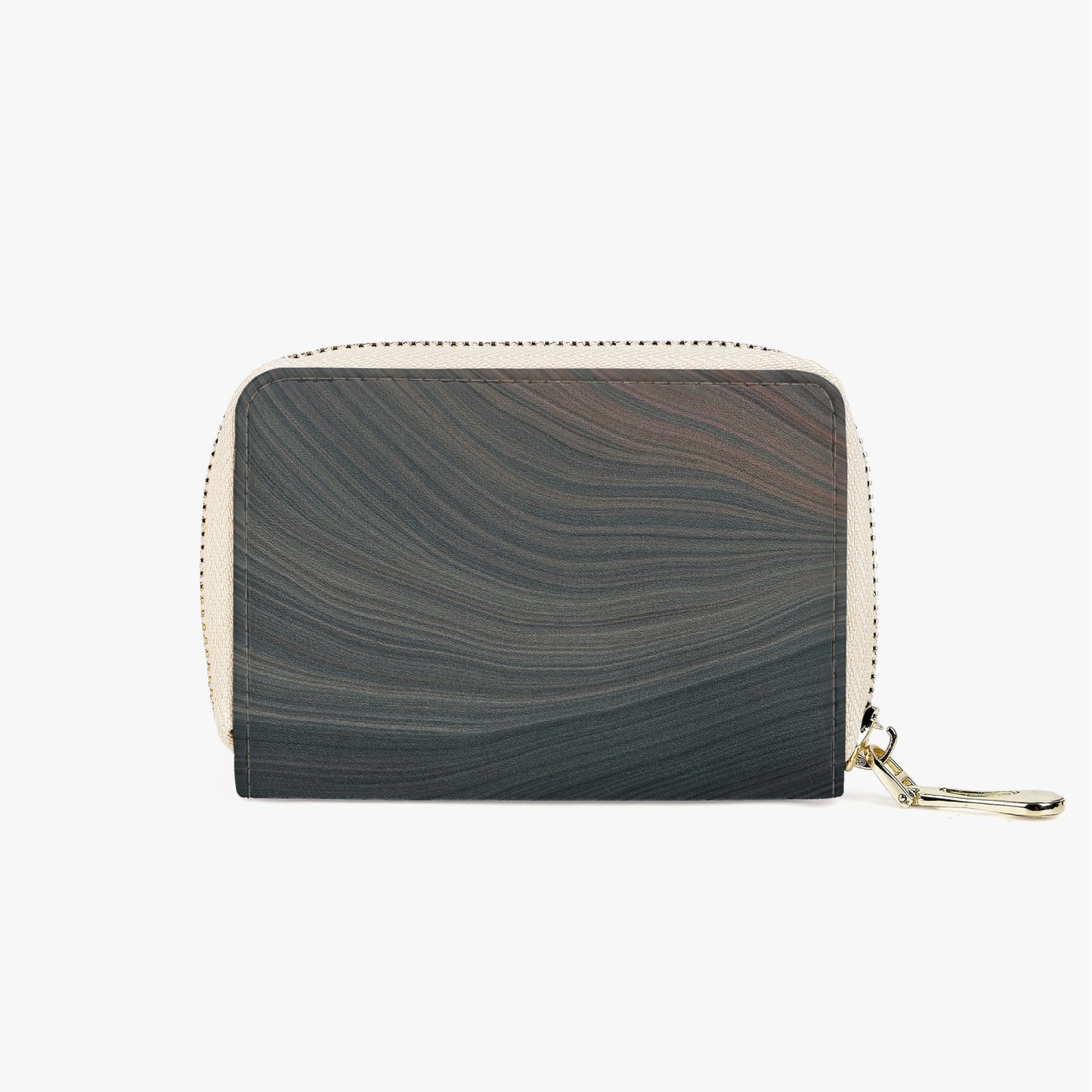 Blue Sandstone Short Type Zipper Card Holder