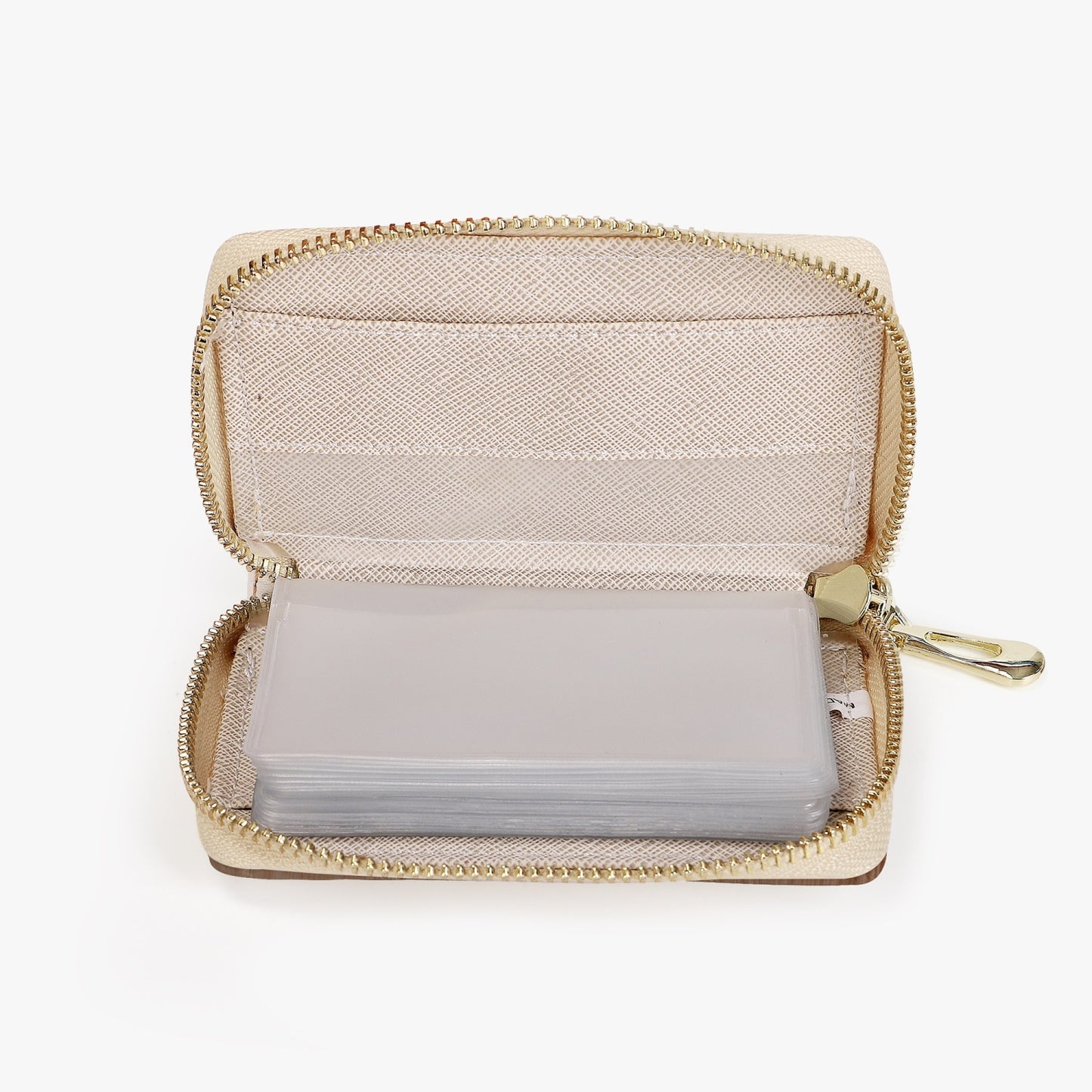 Sandstone. Short Type Zipper Card Holder