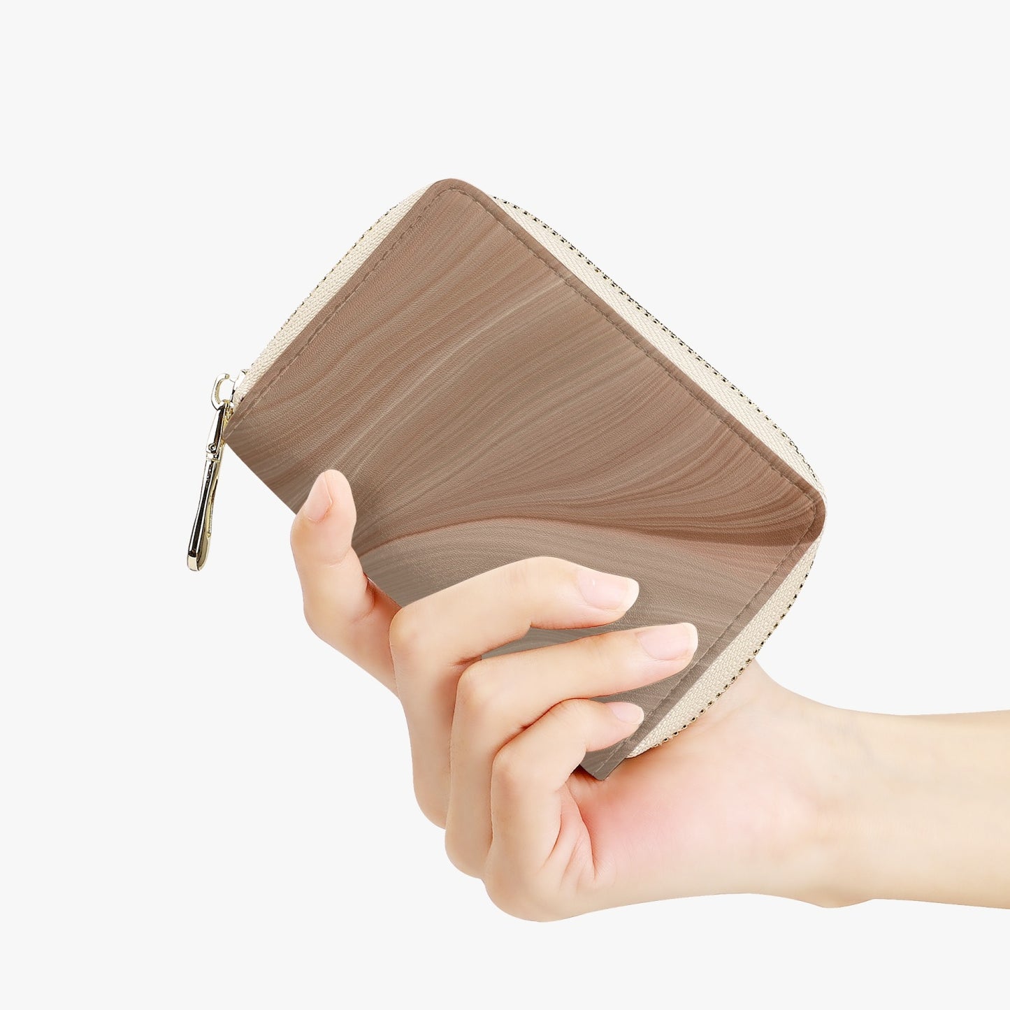 Sandstone. Short Type Zipper Card Holder