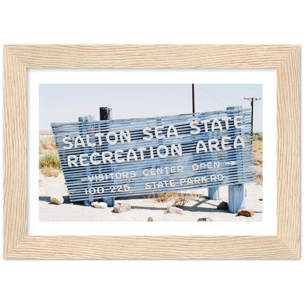 Salton Sea Sign - Premium Matte Paper Wooden Framed Poster