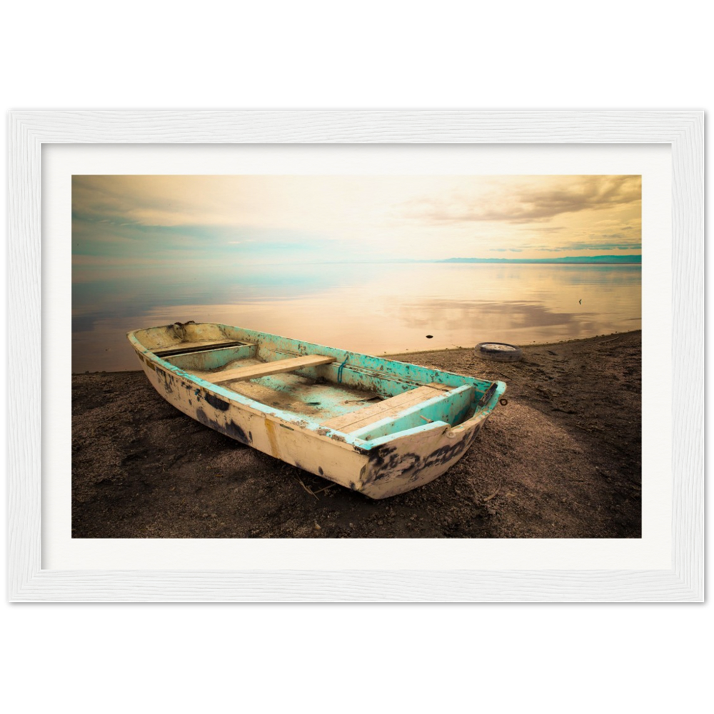 Salton Sea Sail Away - Museum-Quality Matte Paper Wooden Framed Poster