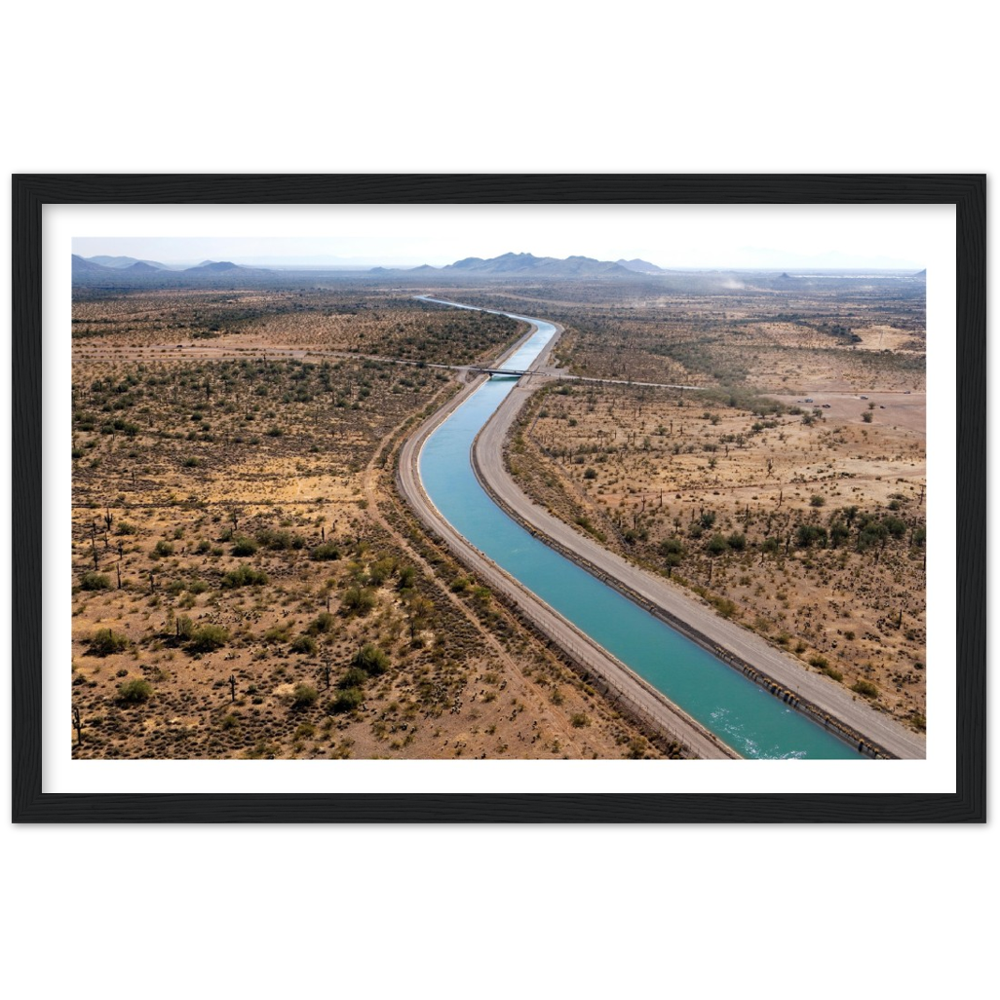 California Aqueduct Premium Matte Paper Wooden Framed Poster