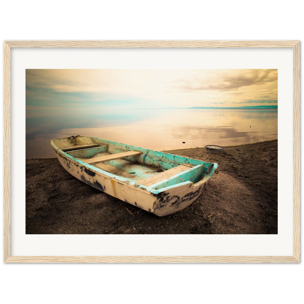 Salton Sea Sail Away - Museum-Quality Matte Paper Wooden Framed Poster