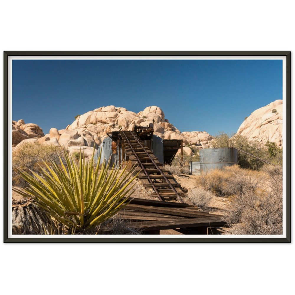 Tehachapi Mining Ruin - Museum-Quality Matte Paper Metal Framed Poster