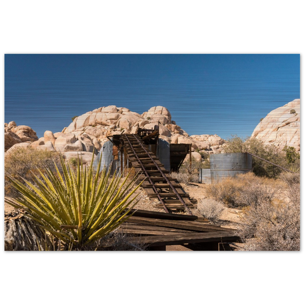 Tehachapi Mining Ruins - Brushed Aluminum Print