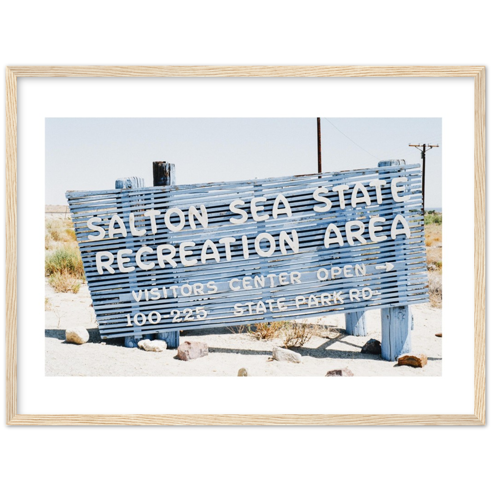 Salton Sea Sign - Premium Matte Paper Wooden Framed Poster