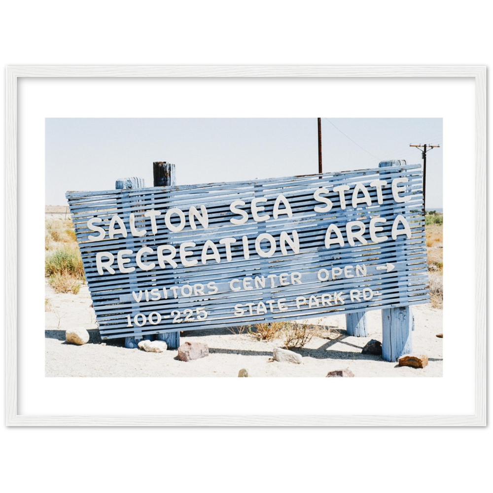 Salton Sea Sign - Premium Matte Paper Wooden Framed Poster