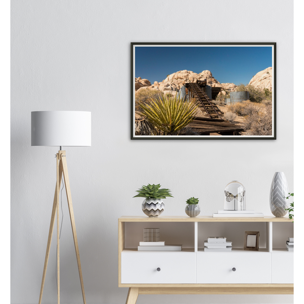 Tehachapi Mining Ruin - Museum-Quality Matte Paper Metal Framed Poster