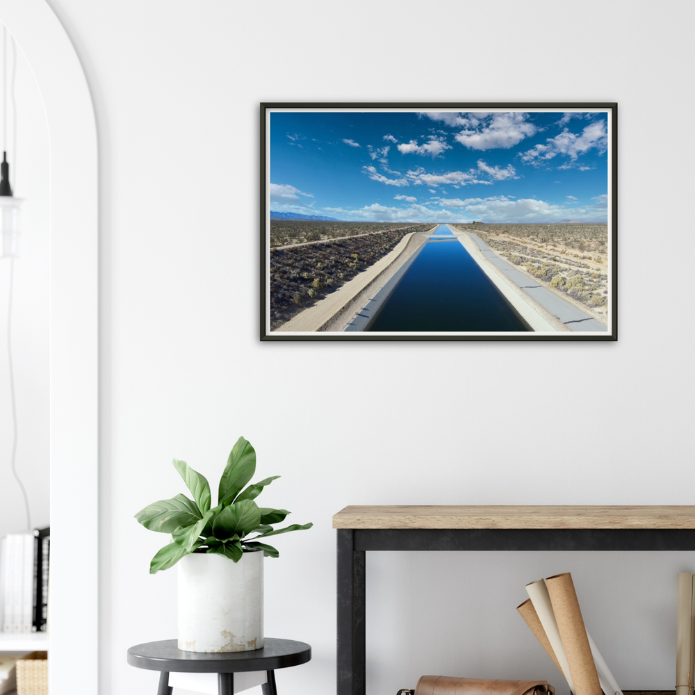 California Aqueduct - Museum-Quality Matte Paper Metal Framed Poster