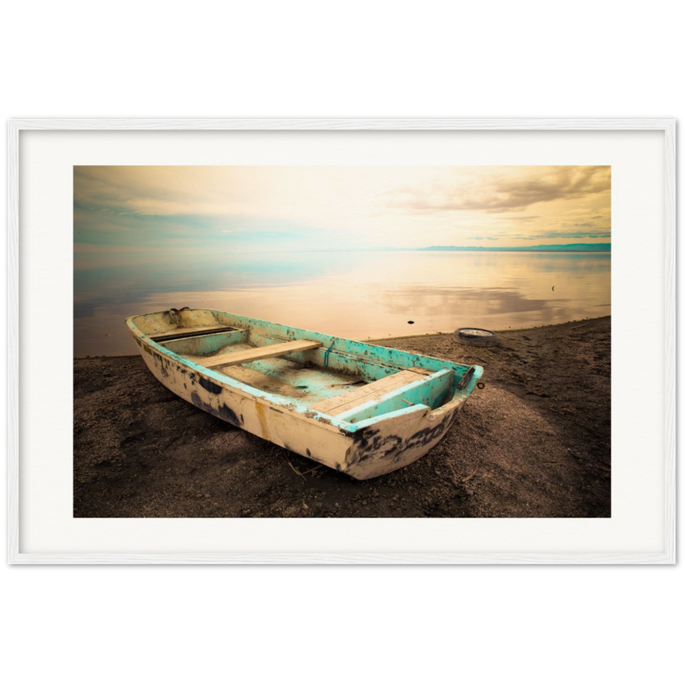 Salton Sea Sail Away - Museum-Quality Matte Paper Wooden Framed Poster