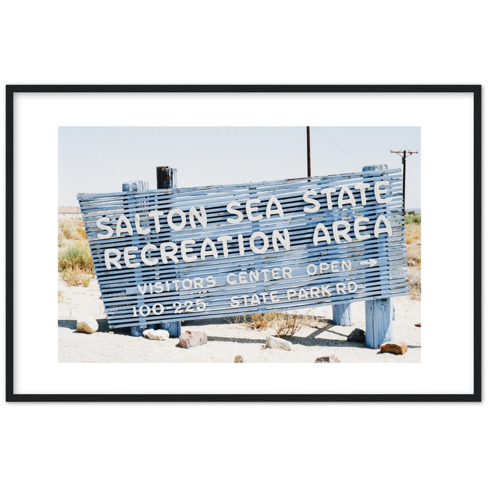 Salton Sea Sign - Premium Matte Paper Wooden Framed Poster