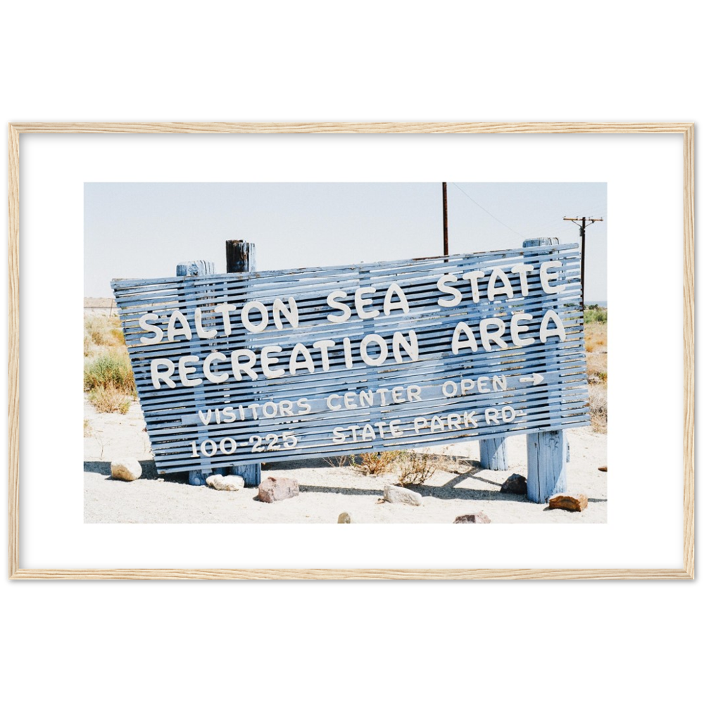 Salton Sea Sign - Premium Matte Paper Wooden Framed Poster