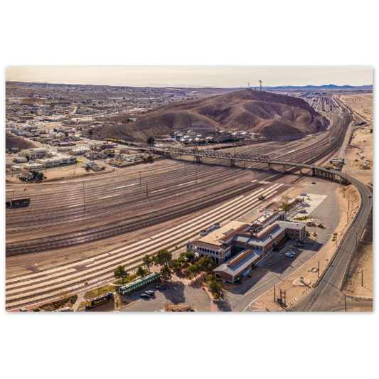 Barstow Aerial Photo on Wood