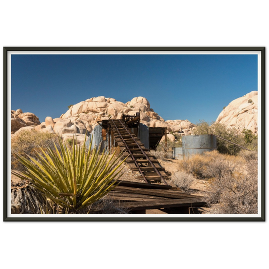 Tehachapi Mining Ruin - Museum-Quality Matte Paper Metal Framed Poster