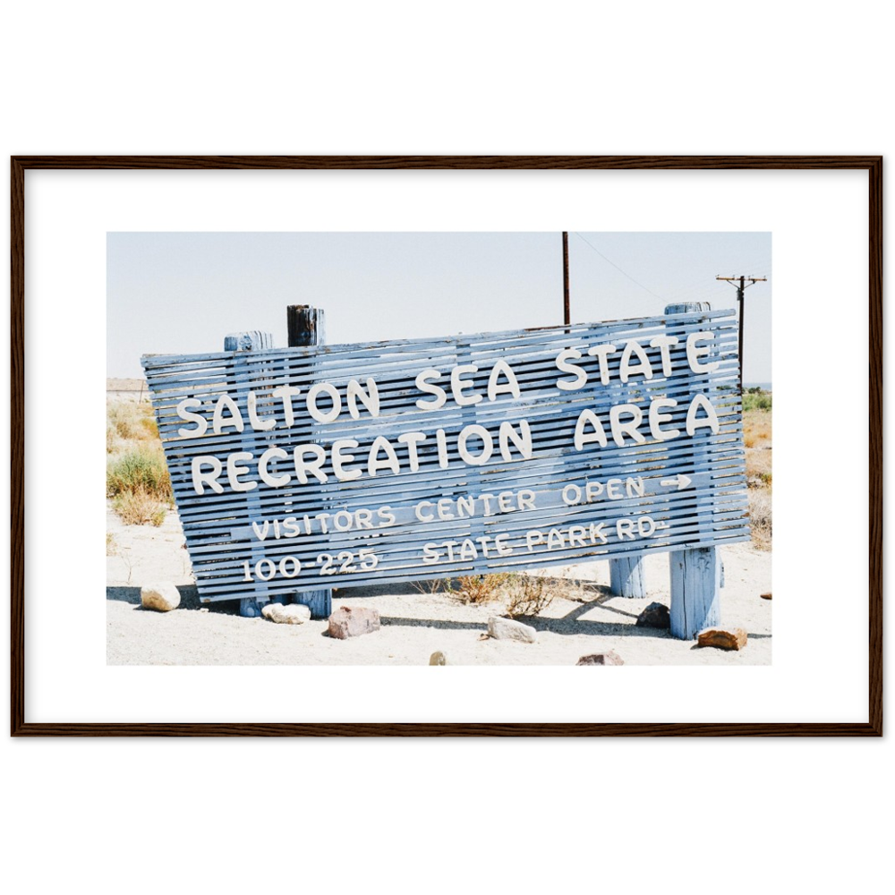 Salton Sea Sign - Premium Matte Paper Wooden Framed Poster