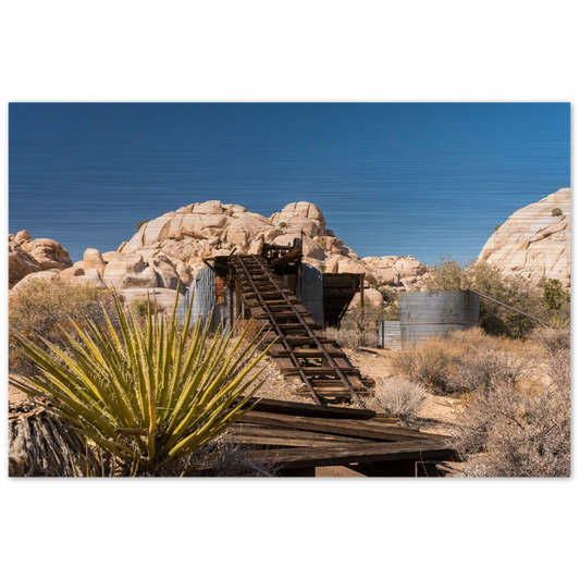 Tehachapi Mining Ruins - Brushed Aluminum Print