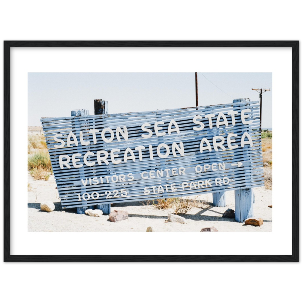 Salton Sea Sign - Premium Matte Paper Wooden Framed Poster