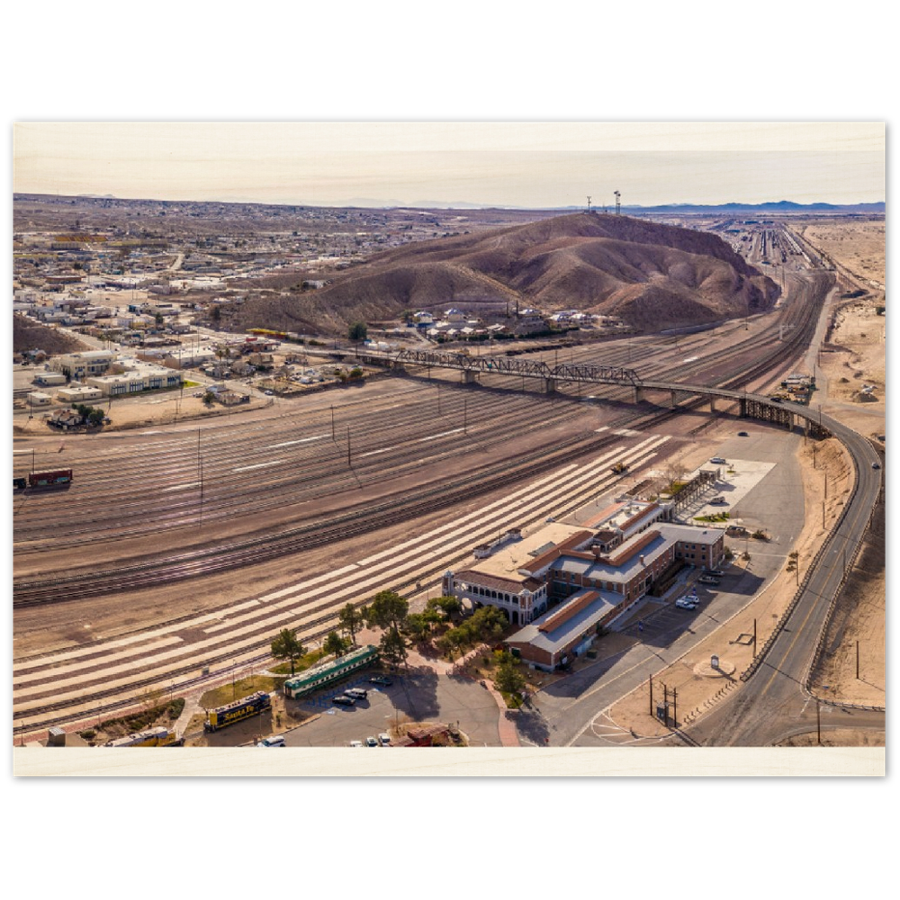 Barstow Aerial Photo on Wood