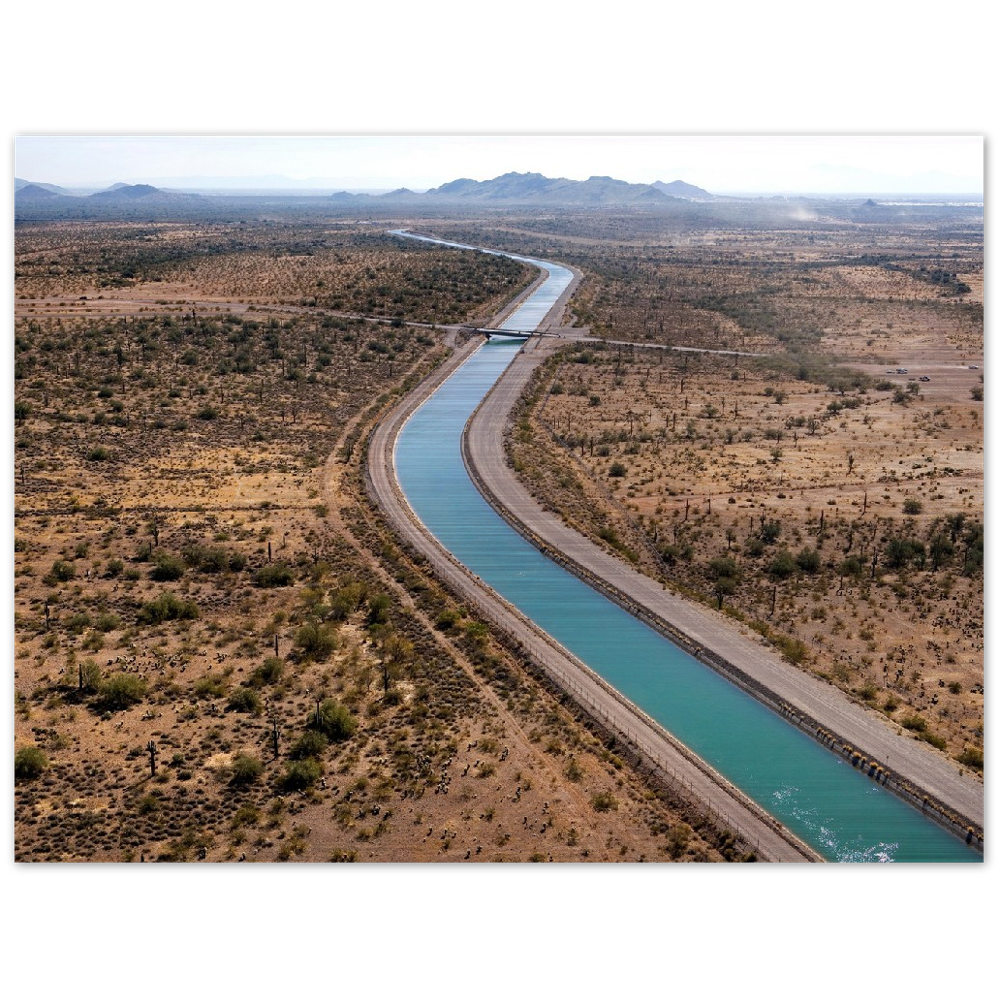 California Aqueduct - Brushed Aluminum Print