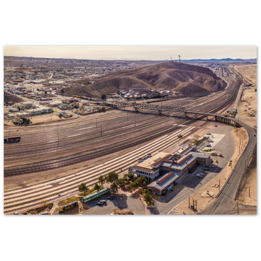 Barstow Aerial Photo on Wood