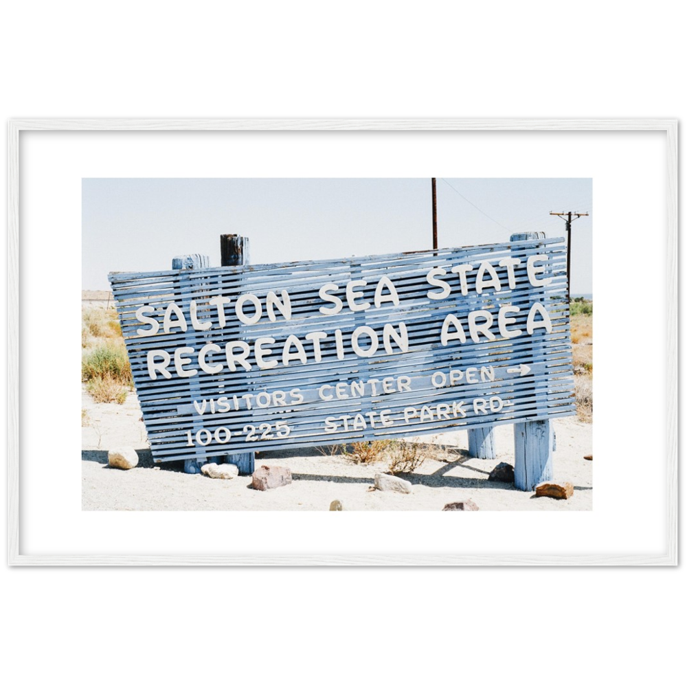 Salton Sea Sign - Premium Matte Paper Wooden Framed Poster