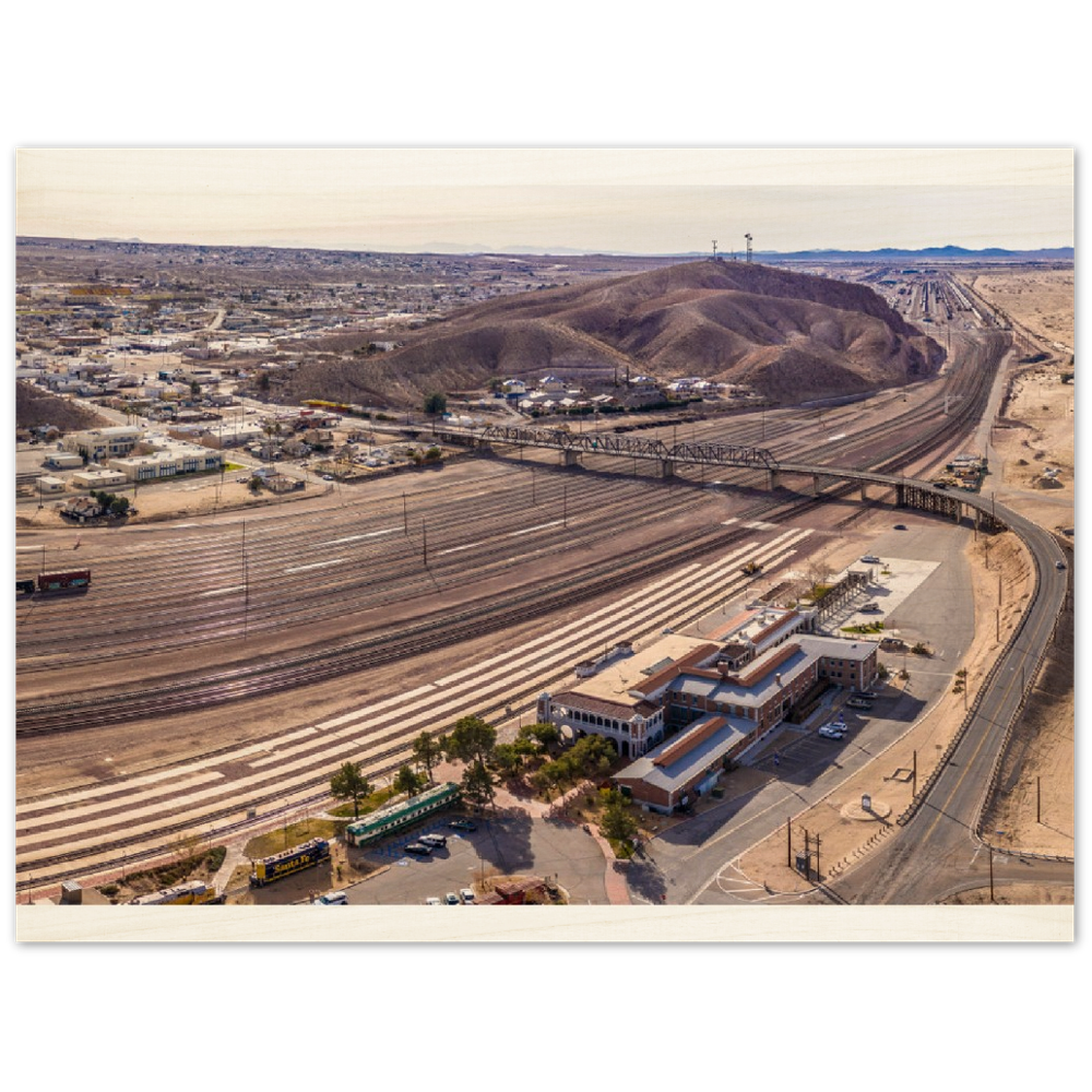 Barstow Aerial Photo on Wood