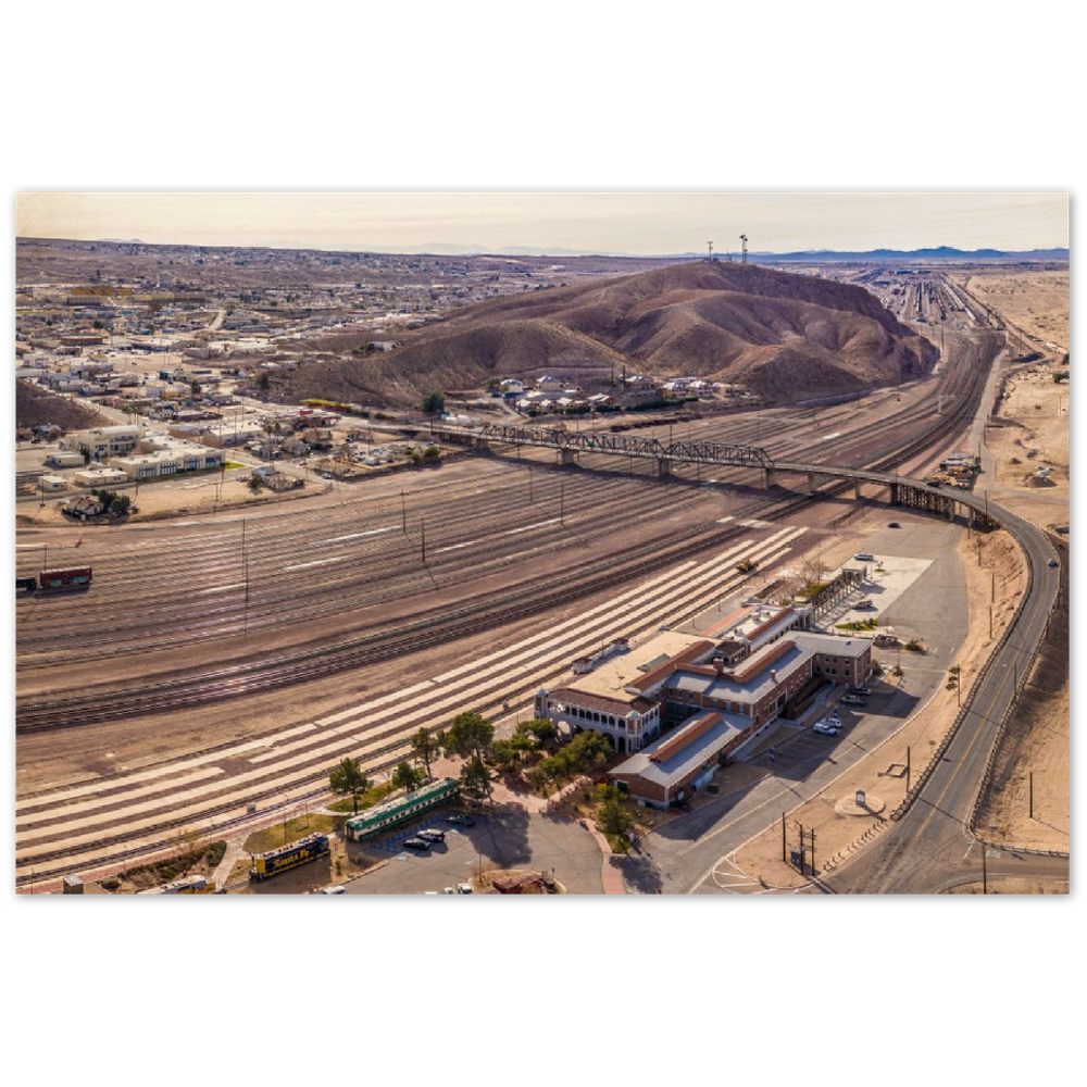 Barstow Aerial Photo on Wood