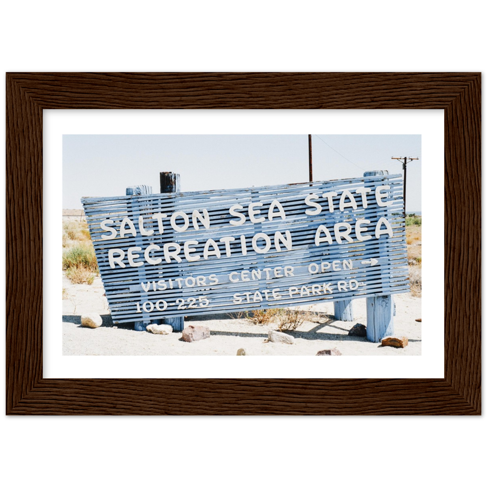 Salton Sea Sign - Premium Matte Paper Wooden Framed Poster