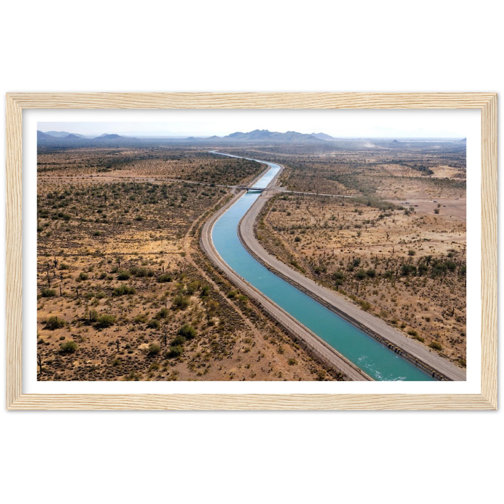 California Aqueduct Premium Matte Paper Wooden Framed Poster