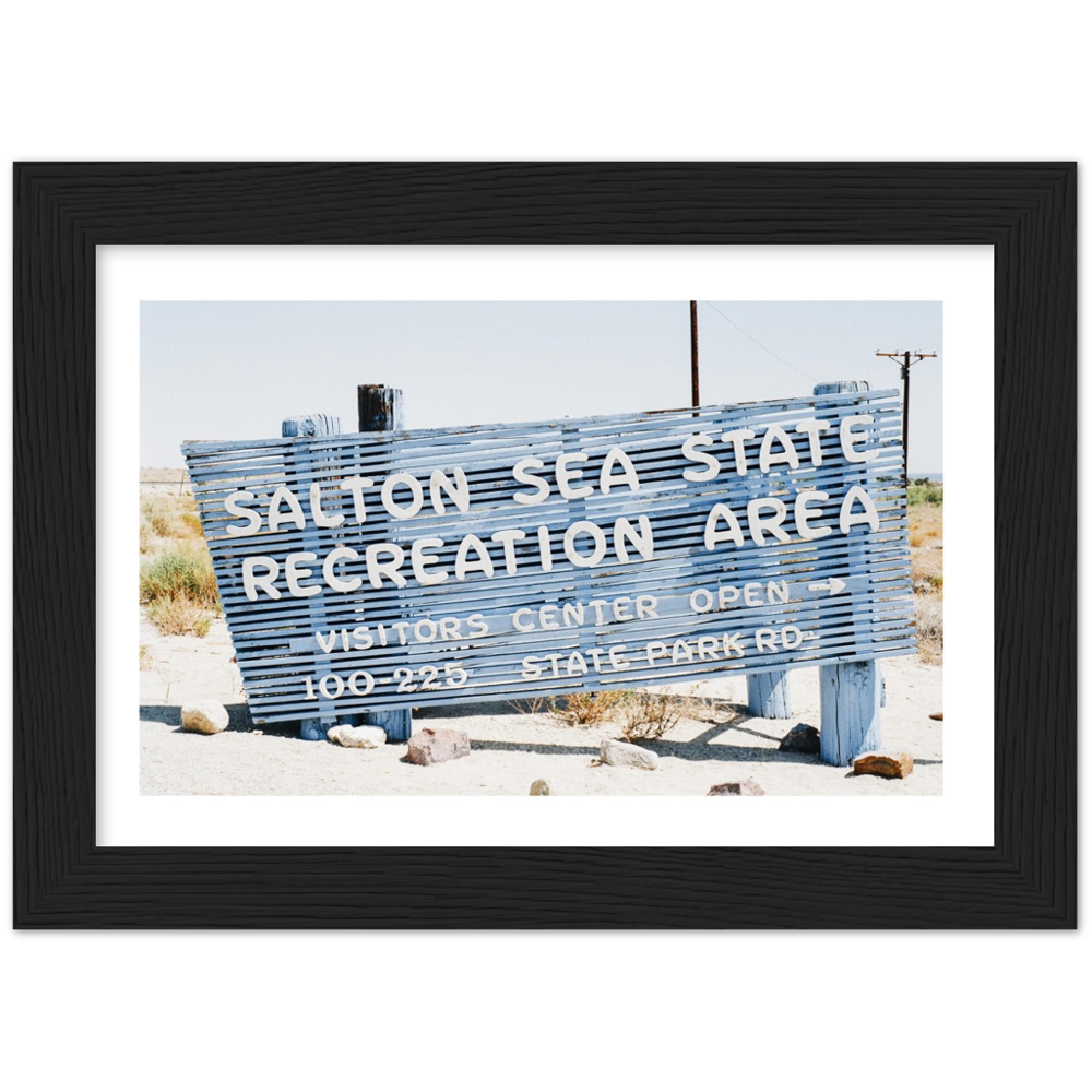 Salton Sea Sign - Premium Matte Paper Wooden Framed Poster