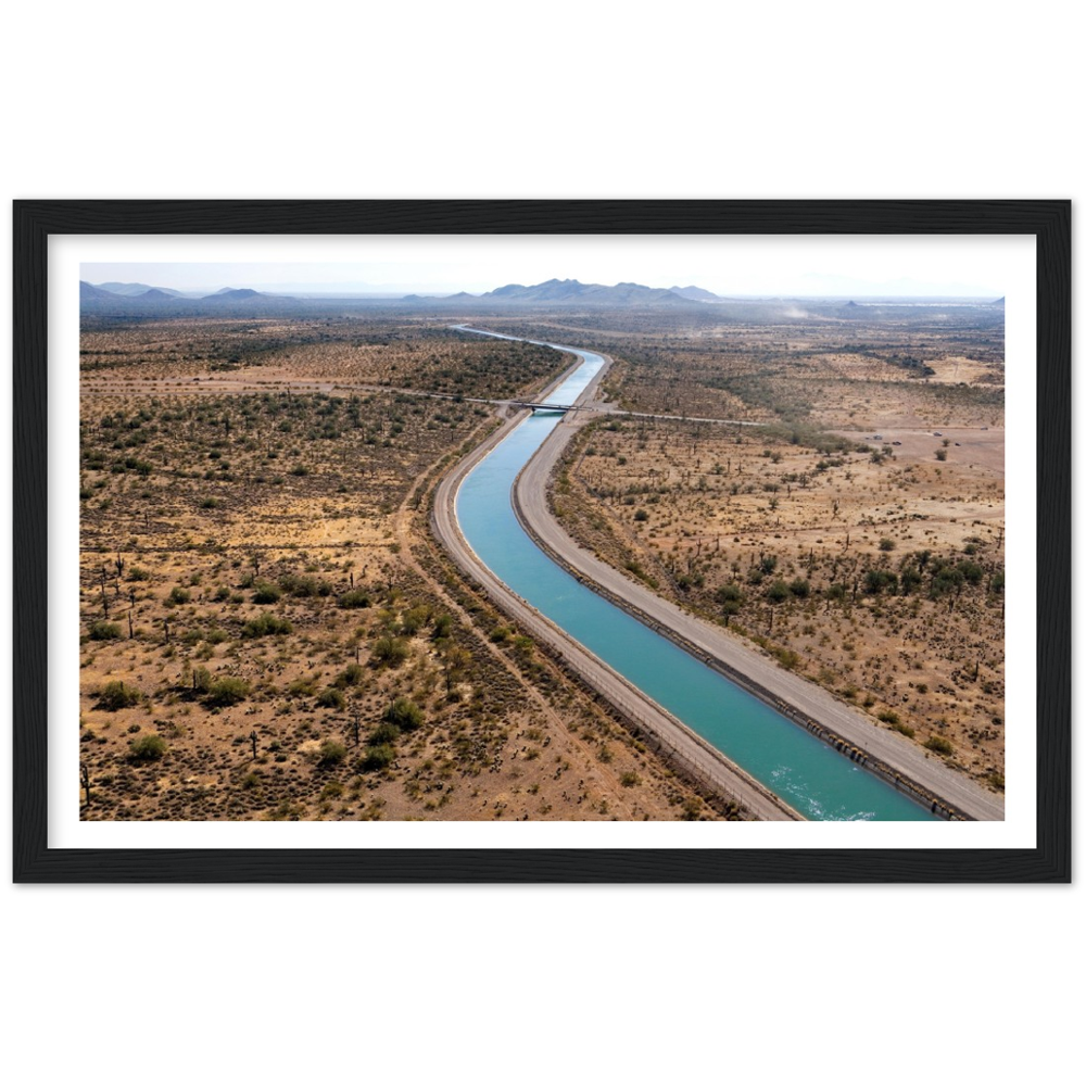 California Aqueduct Premium Matte Paper Wooden Framed Poster