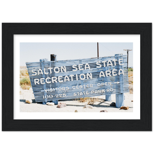 Salton Sea Sign - Premium Matte Paper Wooden Framed Poster