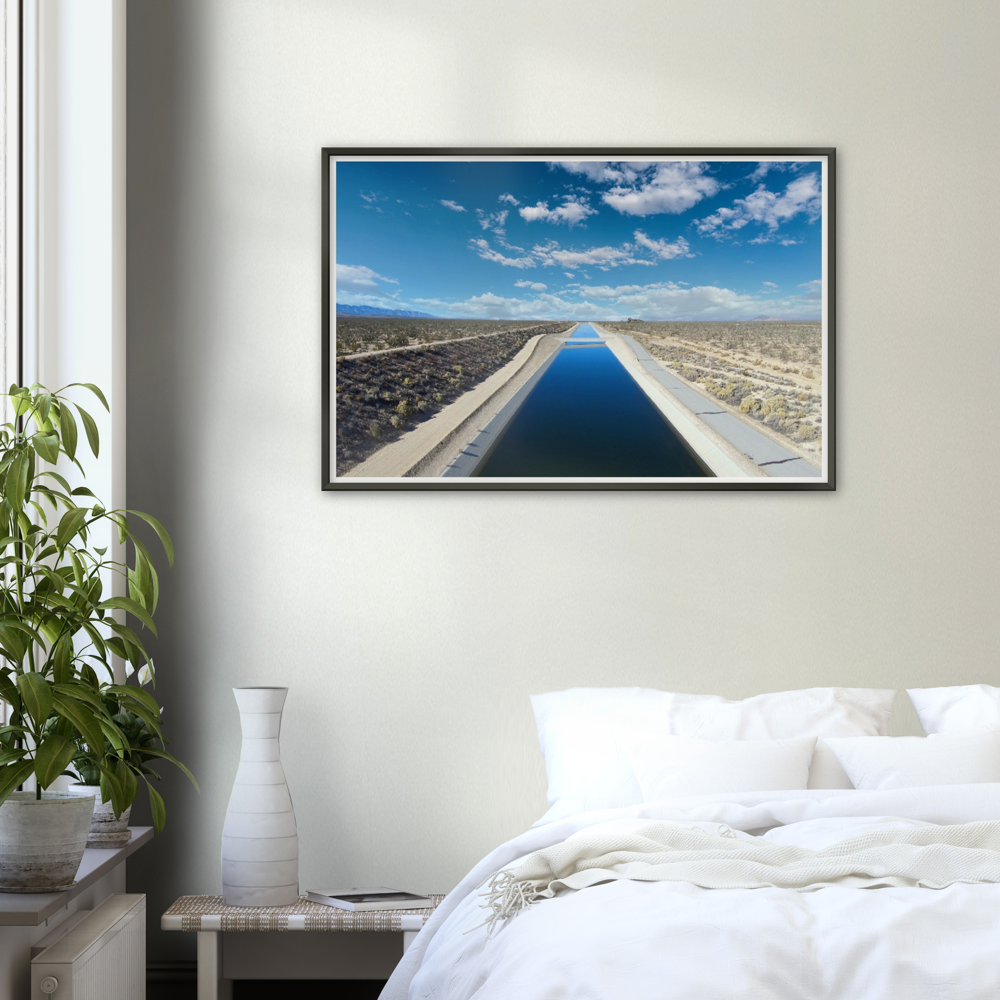 California Aqueduct - Museum-Quality Matte Paper Metal Framed Poster