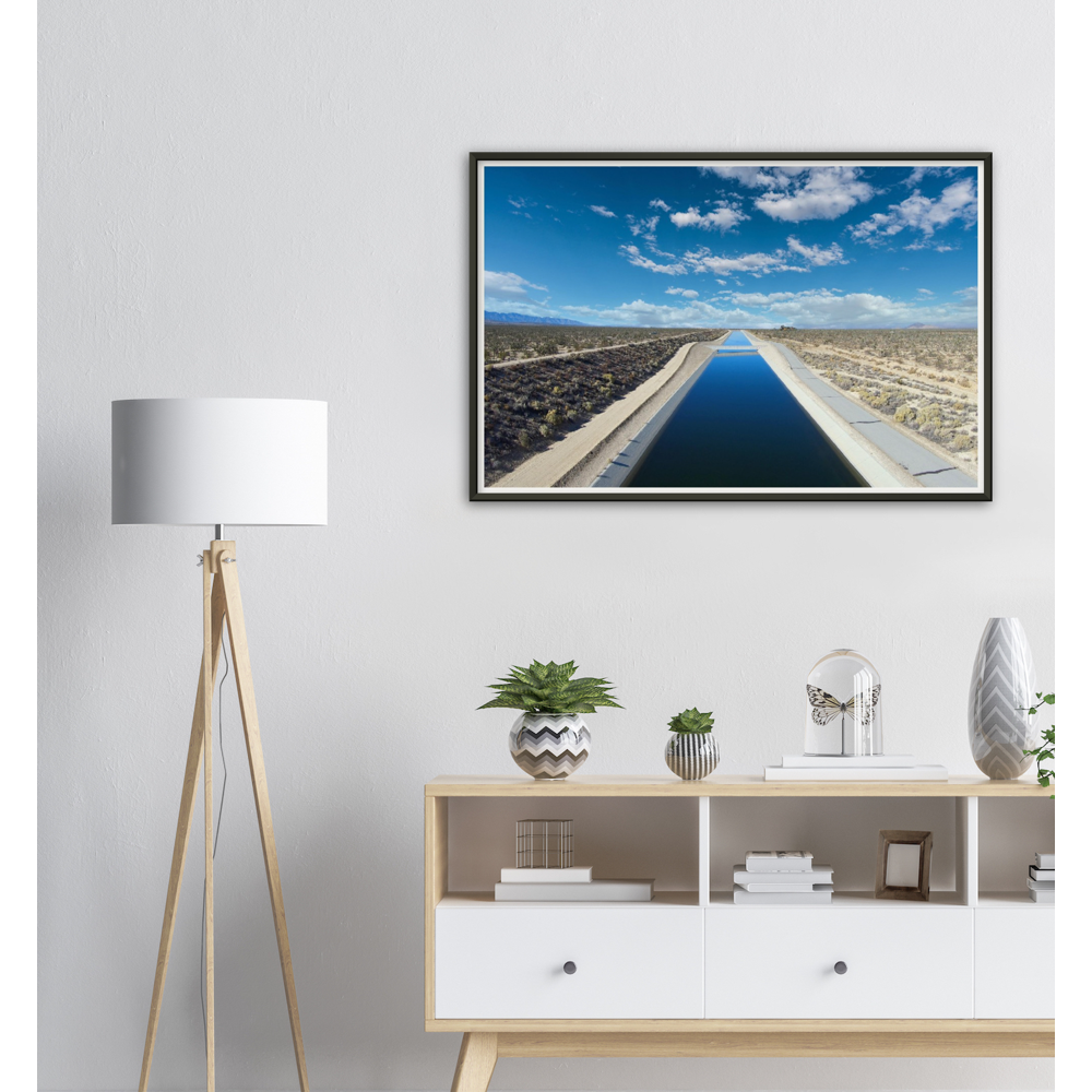 California Aqueduct - Museum-Quality Matte Paper Metal Framed Poster