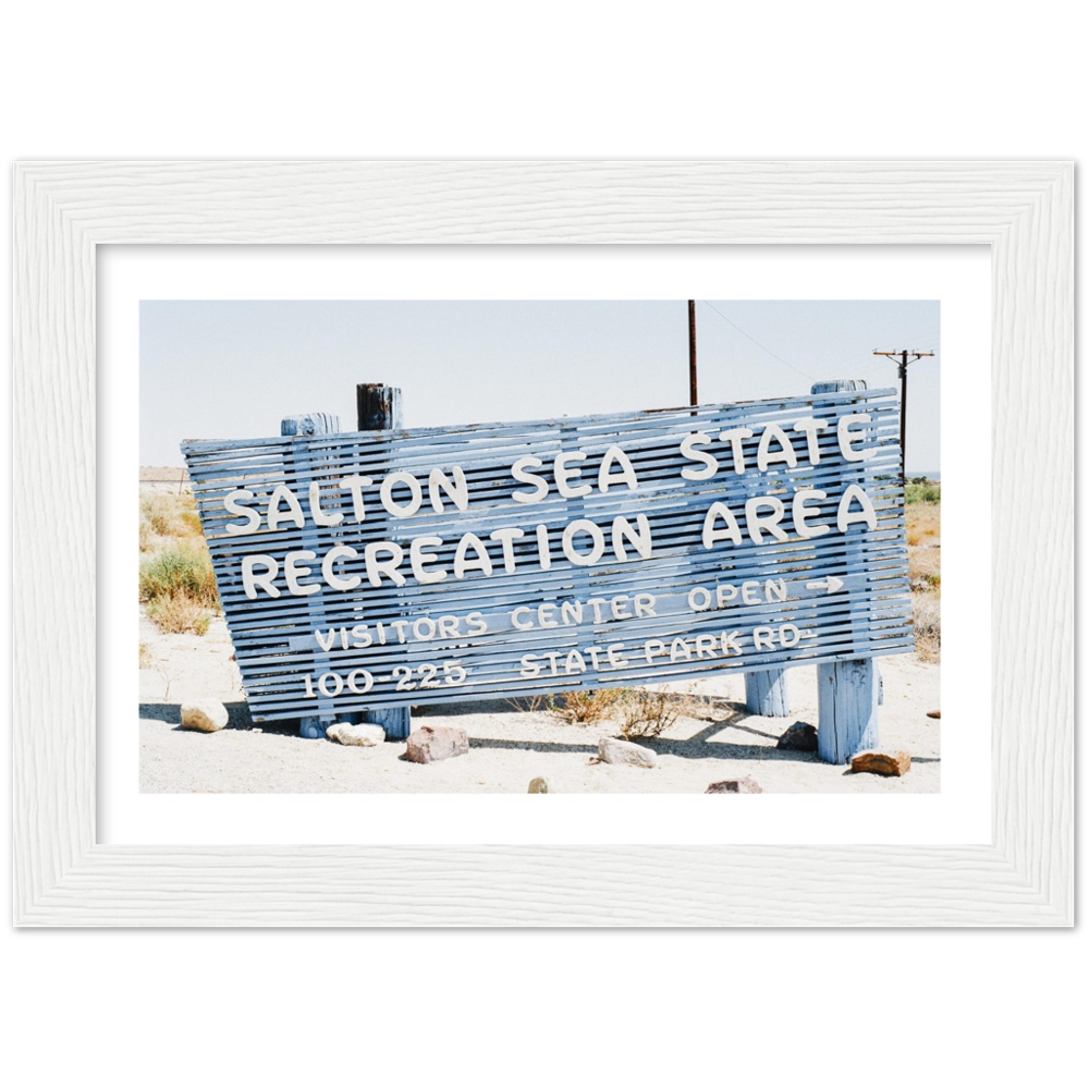 Salton Sea Sign - Premium Matte Paper Wooden Framed Poster